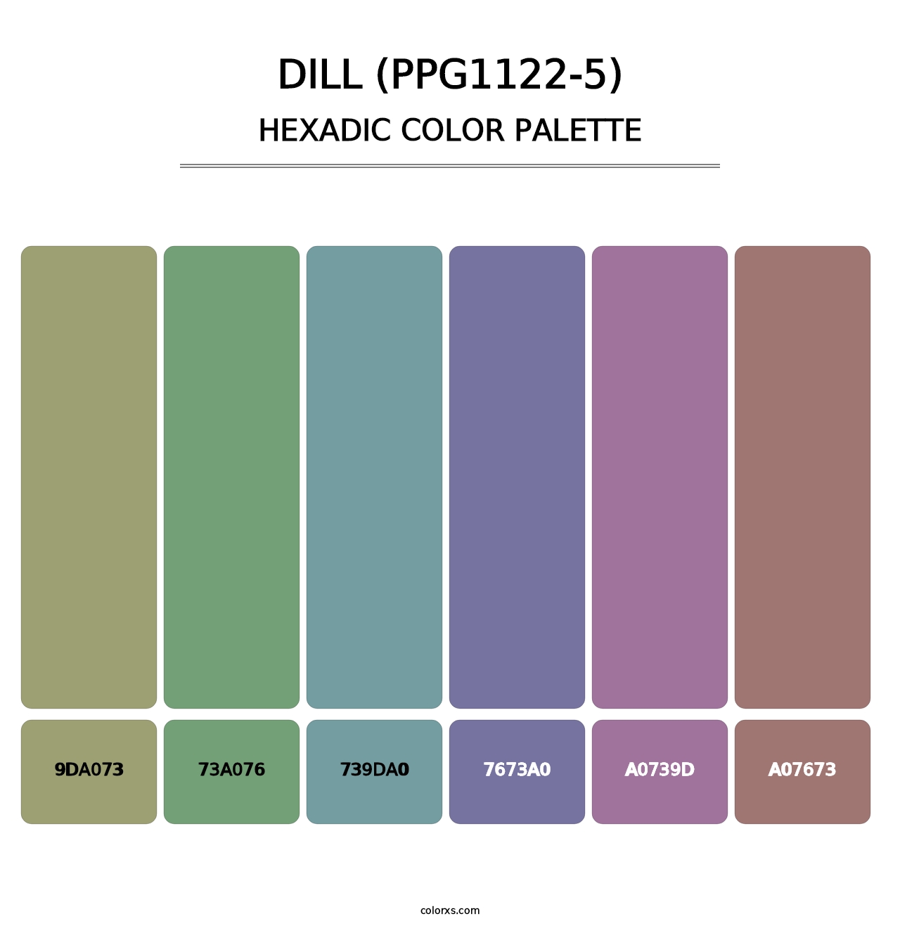 Dill (PPG1122-5) - Hexadic Color Palette