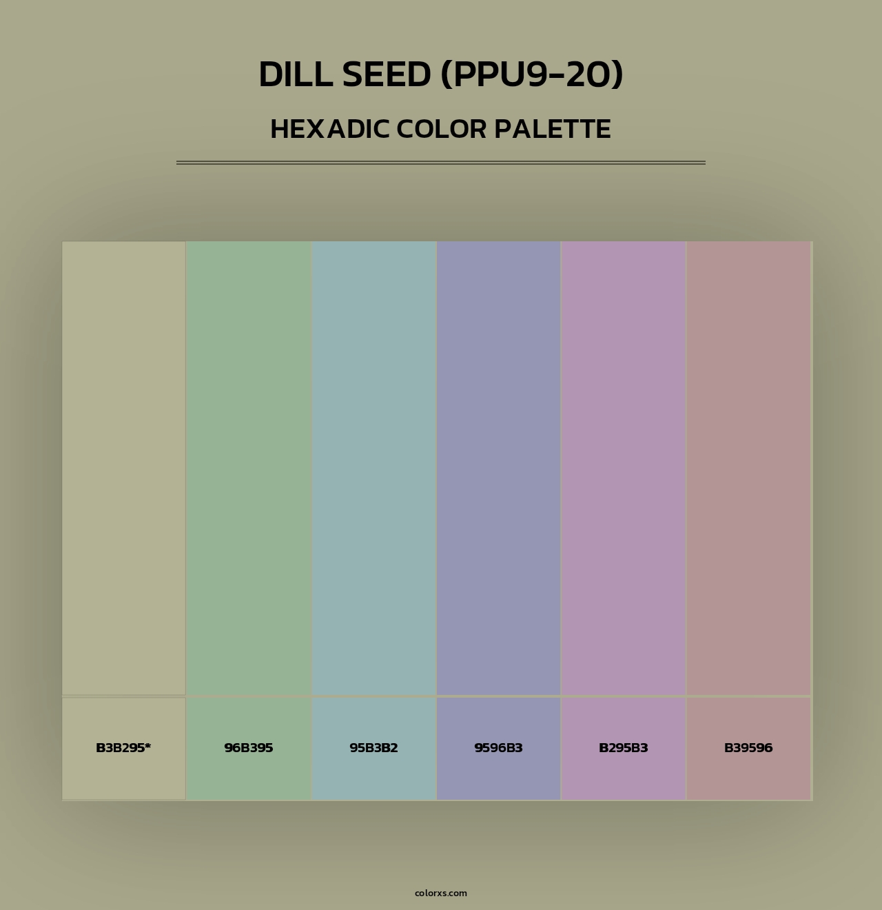 Dill Seed (PPU9-20) - Hexadic Color Palette