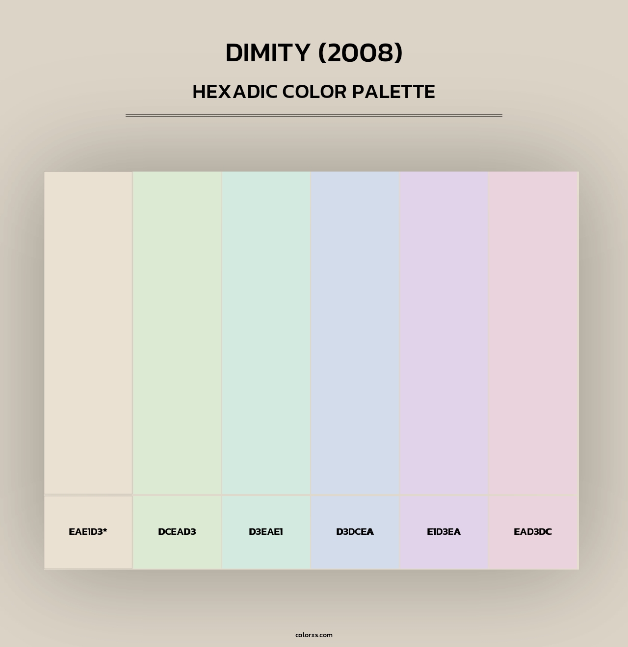 Dimity (2008) - Hexadic Color Palette