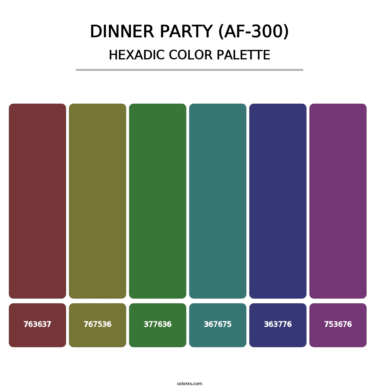 Dinner Party (AF-300) - Hexadic Color Palette