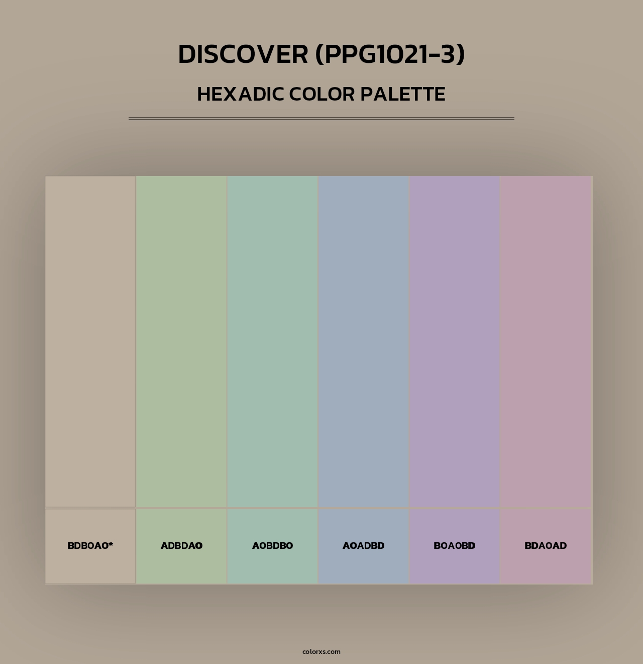 Discover (PPG1021-3) - Hexadic Color Palette