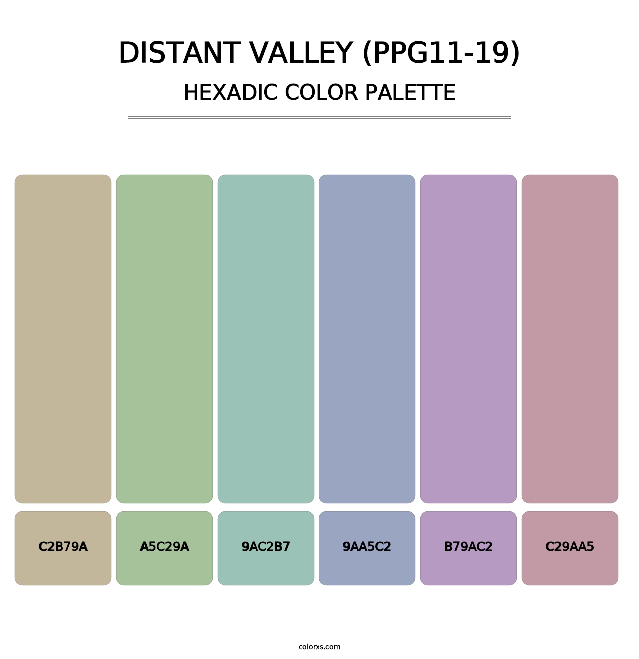 Distant Valley (PPG11-19) - Hexadic Color Palette