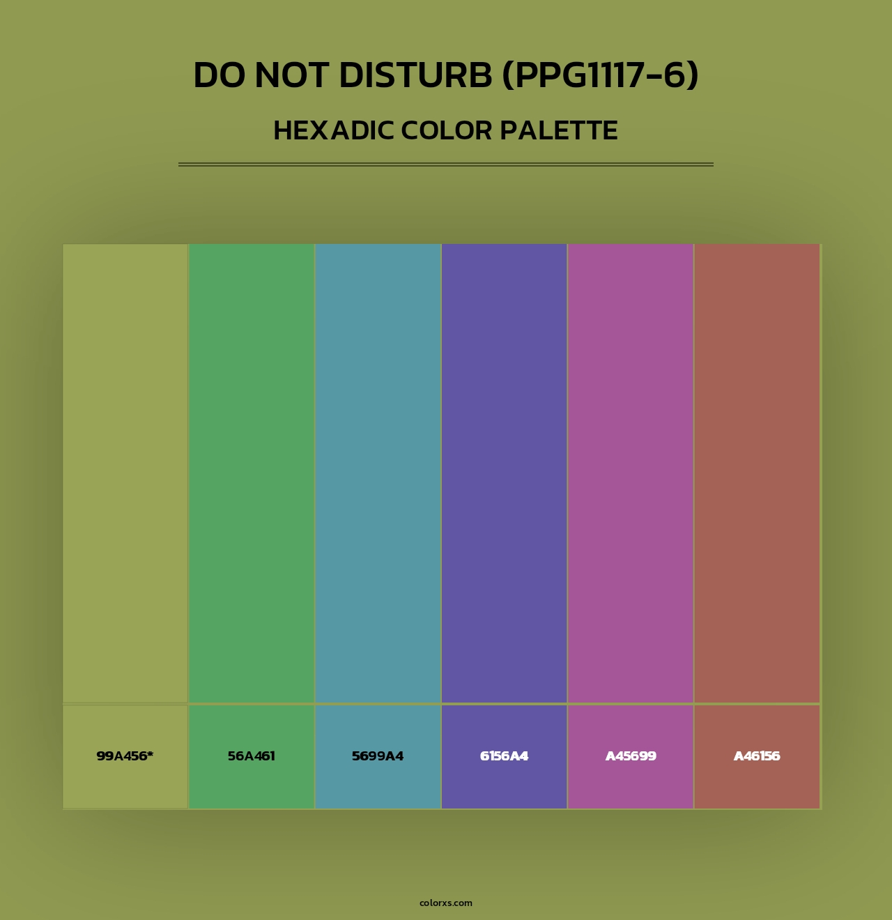 Do Not Disturb (PPG1117-6) - Hexadic Color Palette