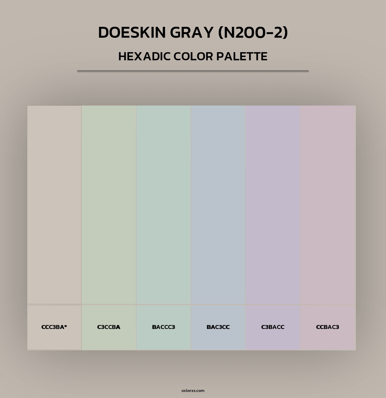 Doeskin Gray (N200-2) - Hexadic Color Palette