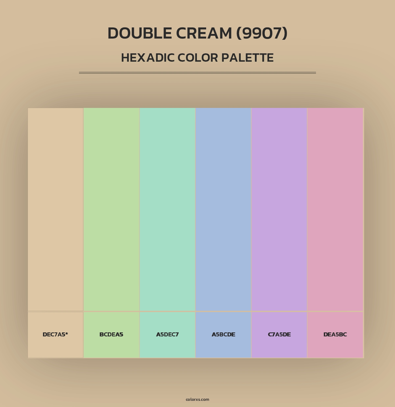 Double Cream (9907) - Hexadic Color Palette