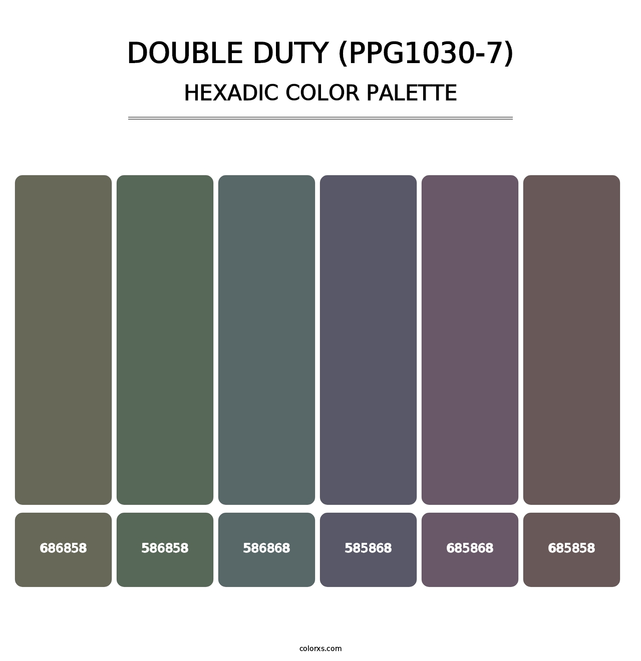 Double Duty (PPG1030-7) - Hexadic Color Palette