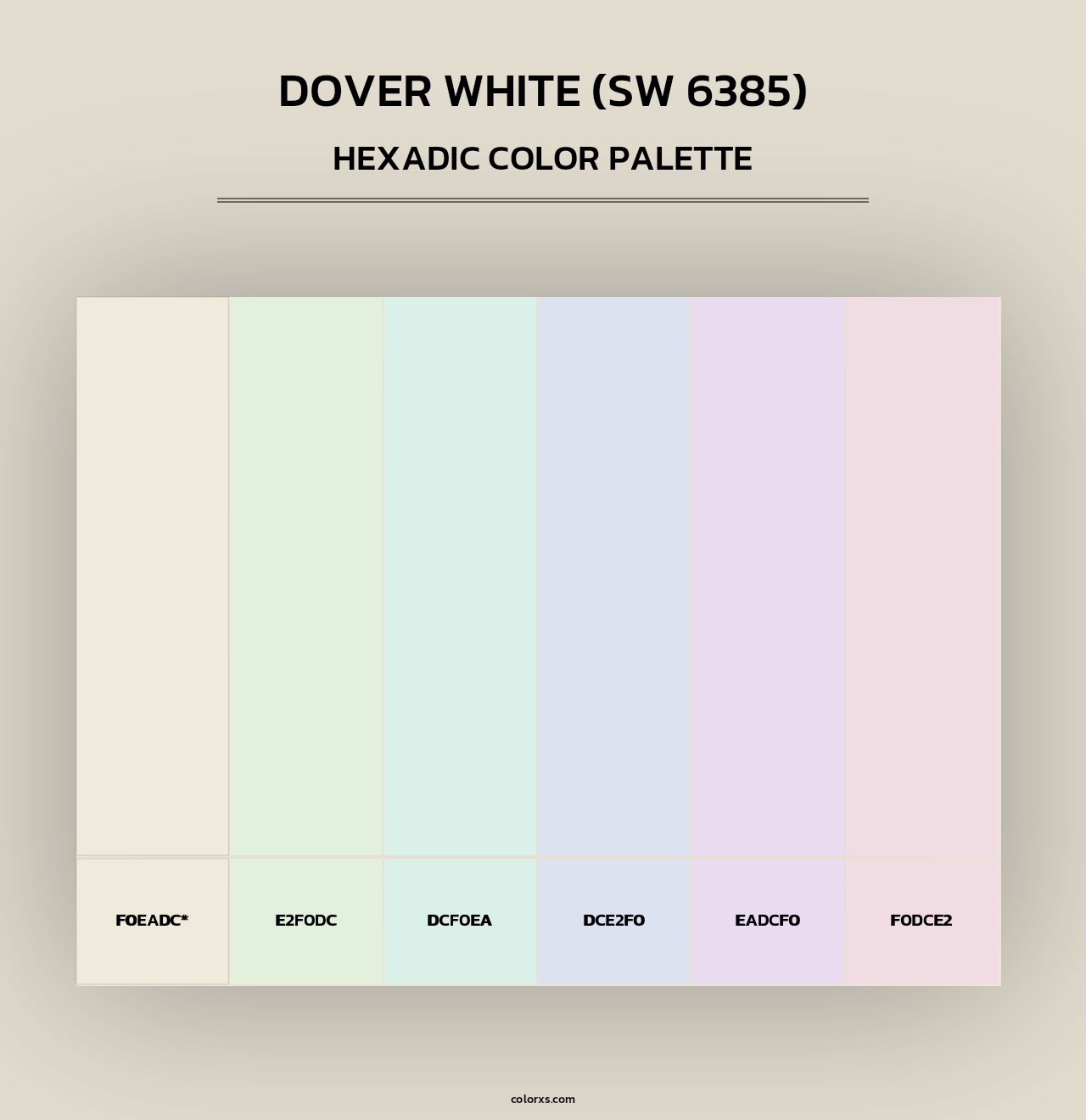 Dover White (SW 6385) - Hexadic Color Palette