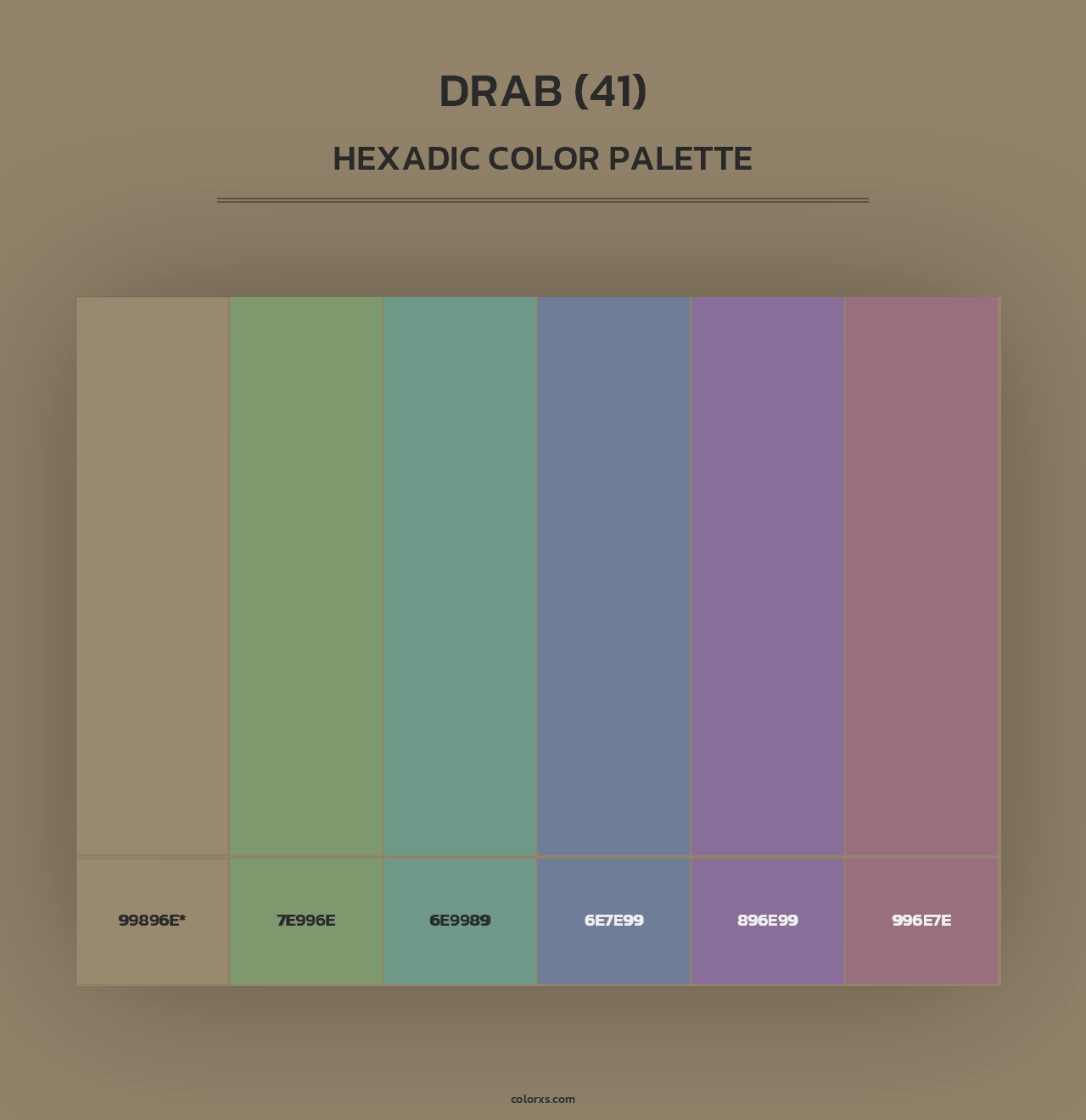 Drab (41) - Hexadic Color Palette