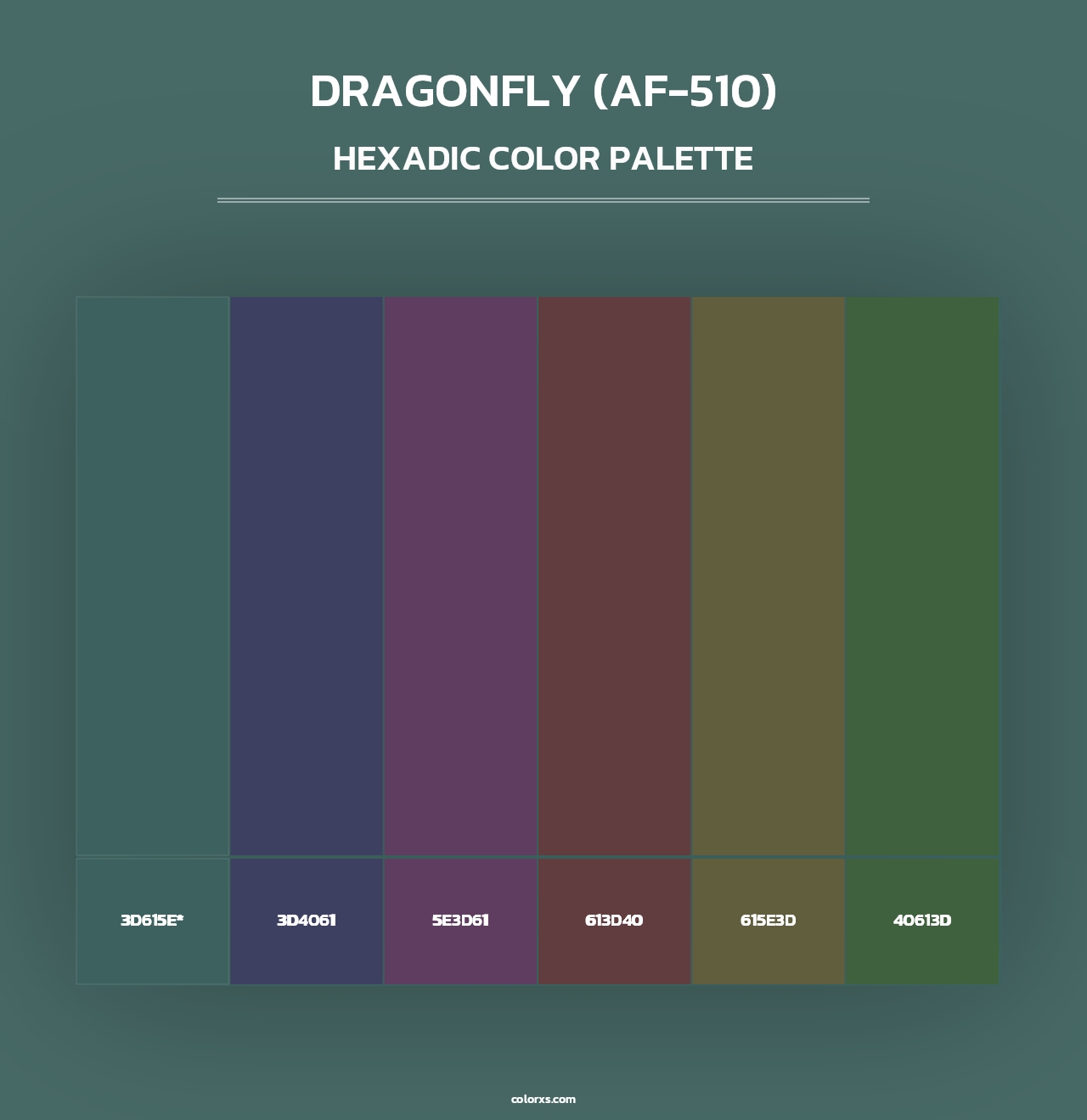 Dragonfly (AF-510) - Hexadic Color Palette