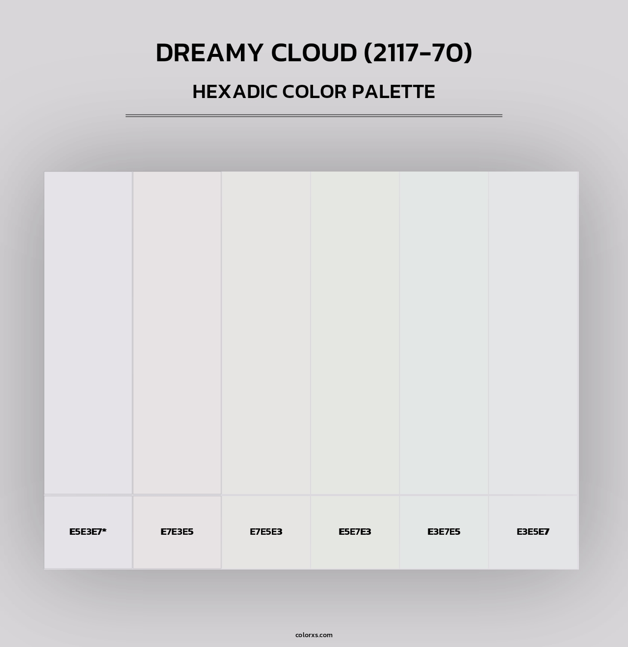 Dreamy Cloud (2117-70) - Hexadic Color Palette