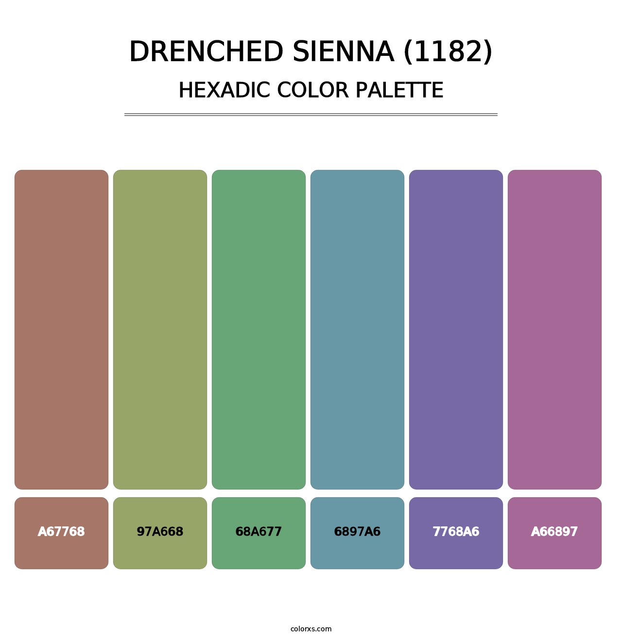 Drenched Sienna (1182) - Hexadic Color Palette