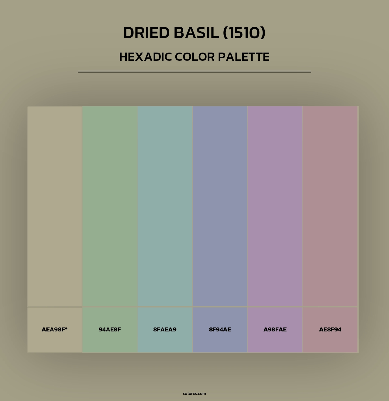 Dried Basil (1510) - Hexadic Color Palette