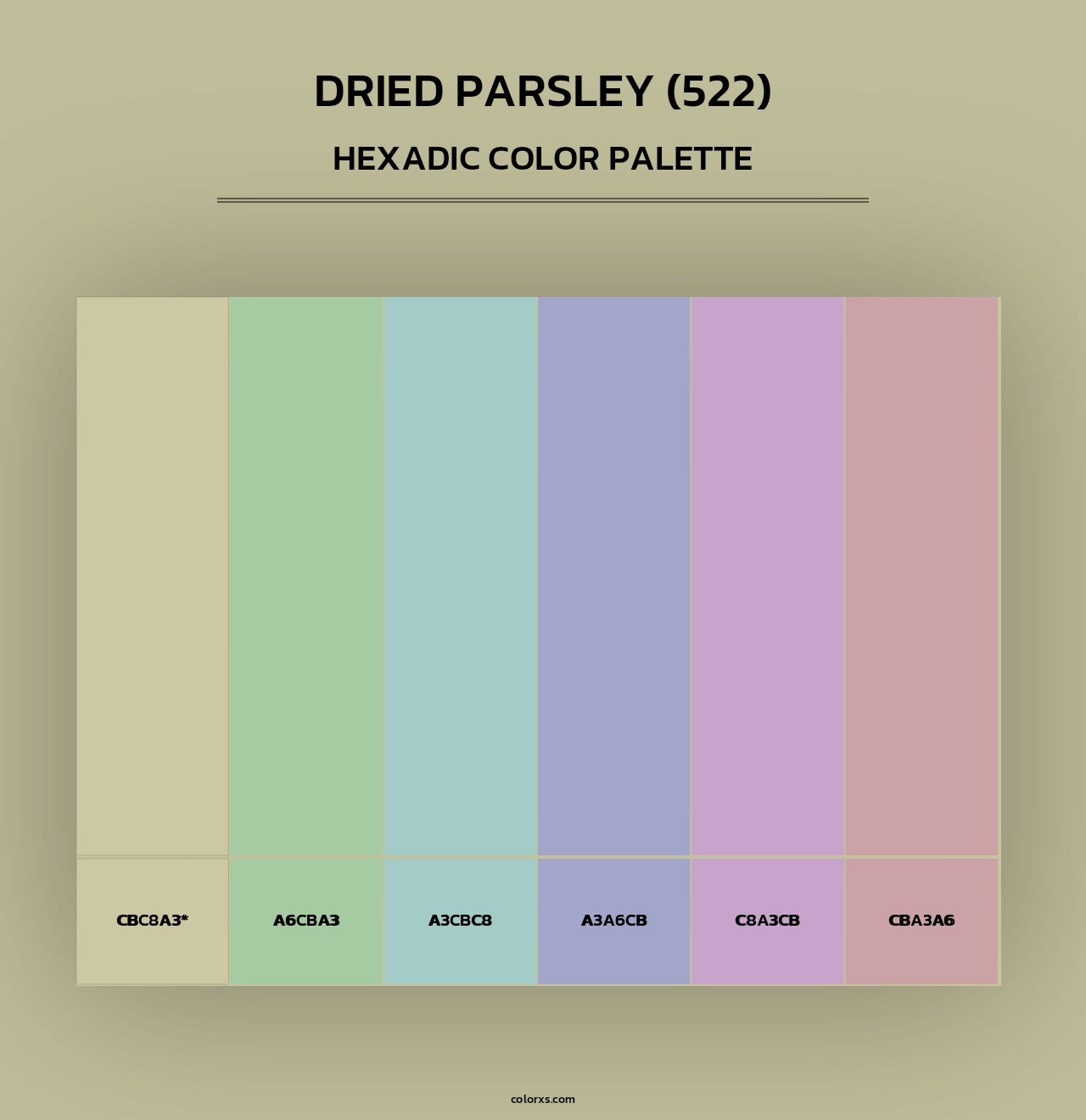 Dried Parsley (522) - Hexadic Color Palette
