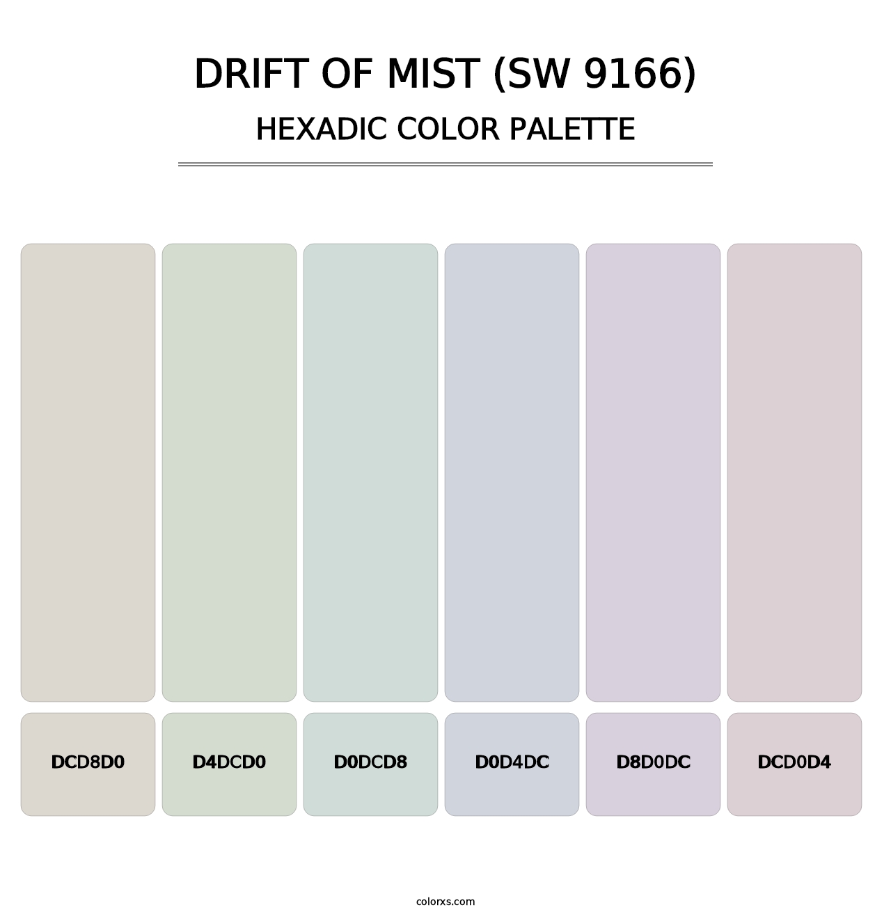 Drift of Mist (SW 9166) - Hexadic Color Palette