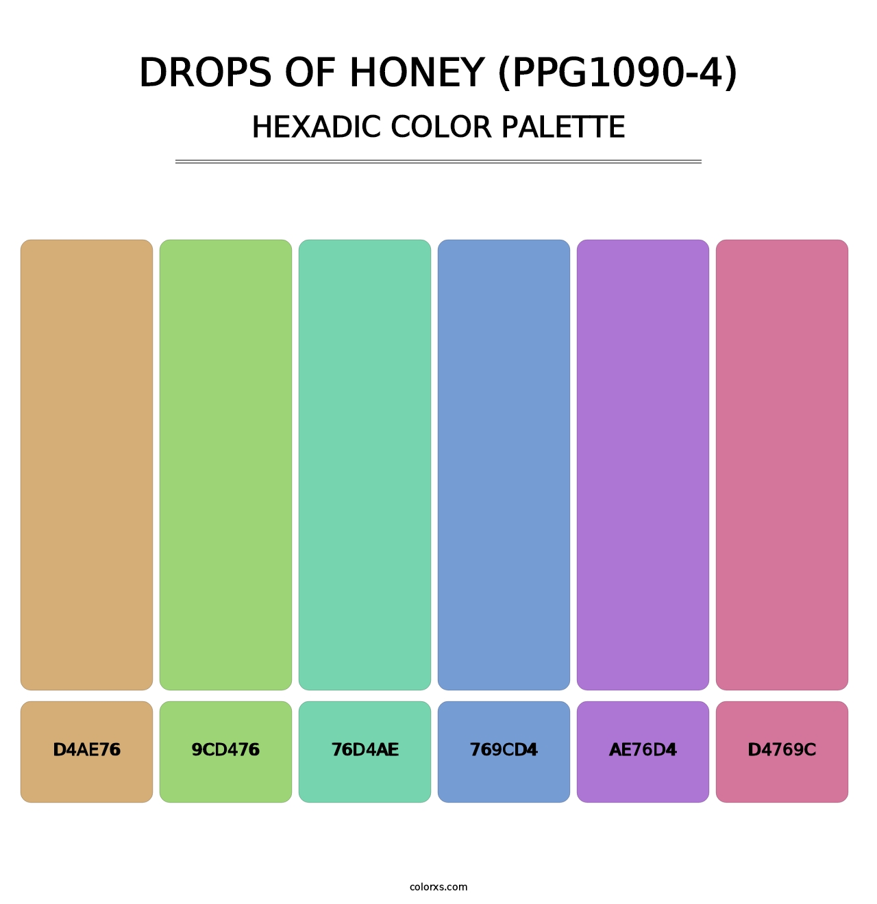 Drops Of Honey (PPG1090-4) - Hexadic Color Palette