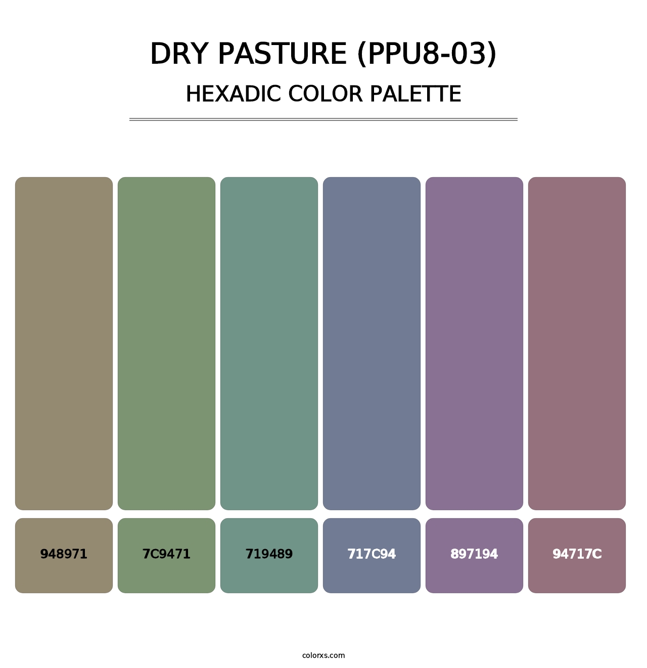 Dry Pasture (PPU8-03) - Hexadic Color Palette