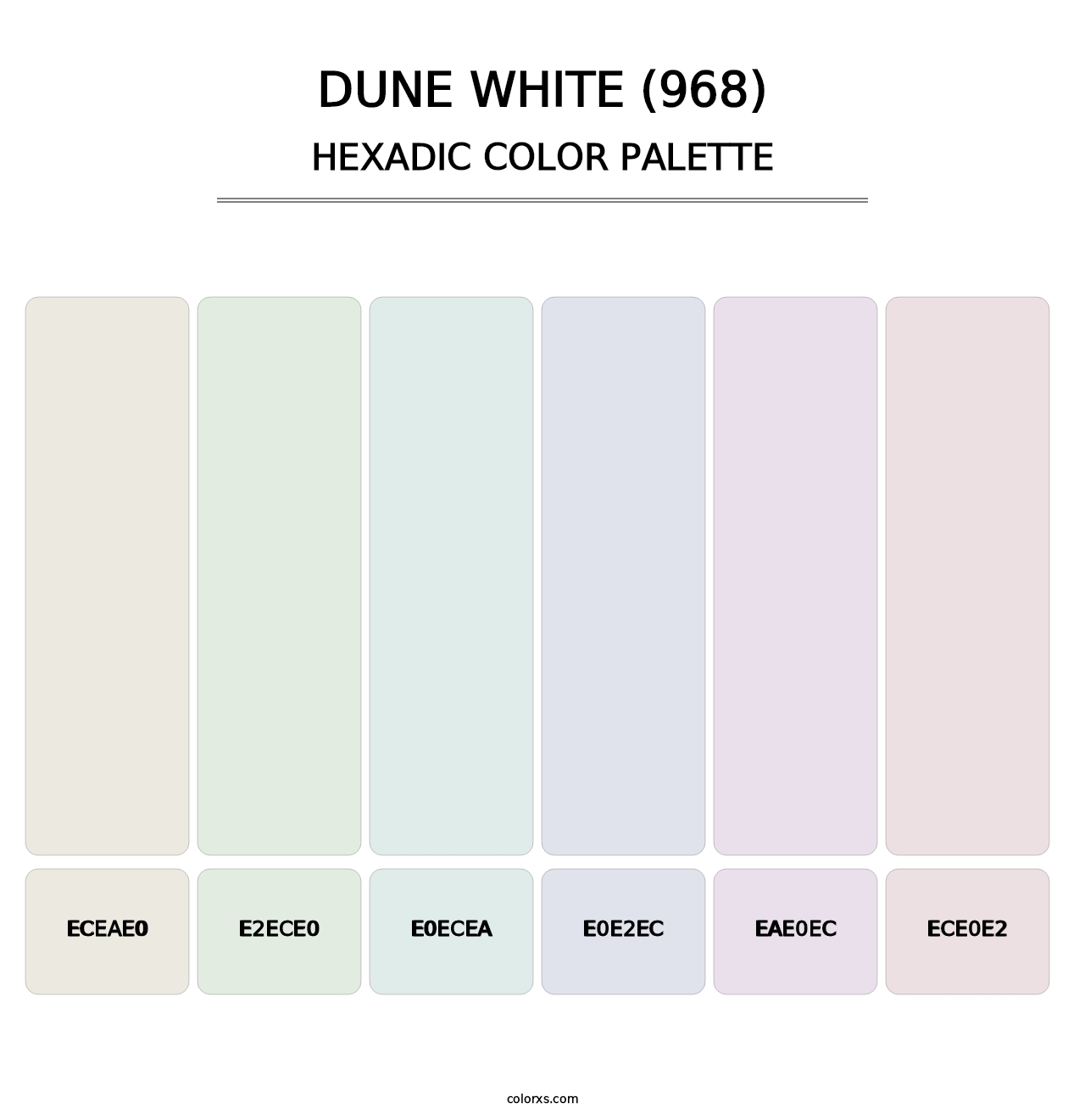Dune White (968) - Hexadic Color Palette
