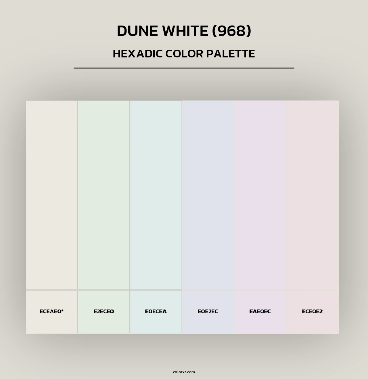 Dune White (968) - Hexadic Color Palette