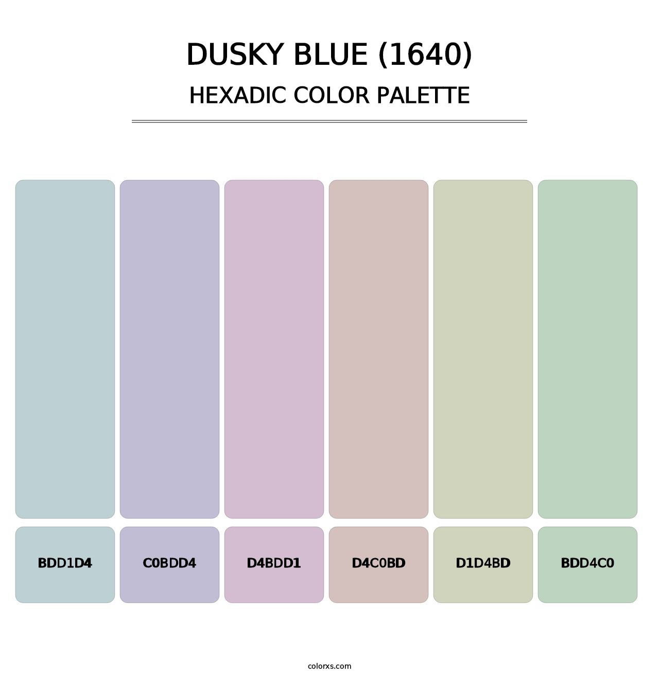 Dusky Blue (1640) - Hexadic Color Palette