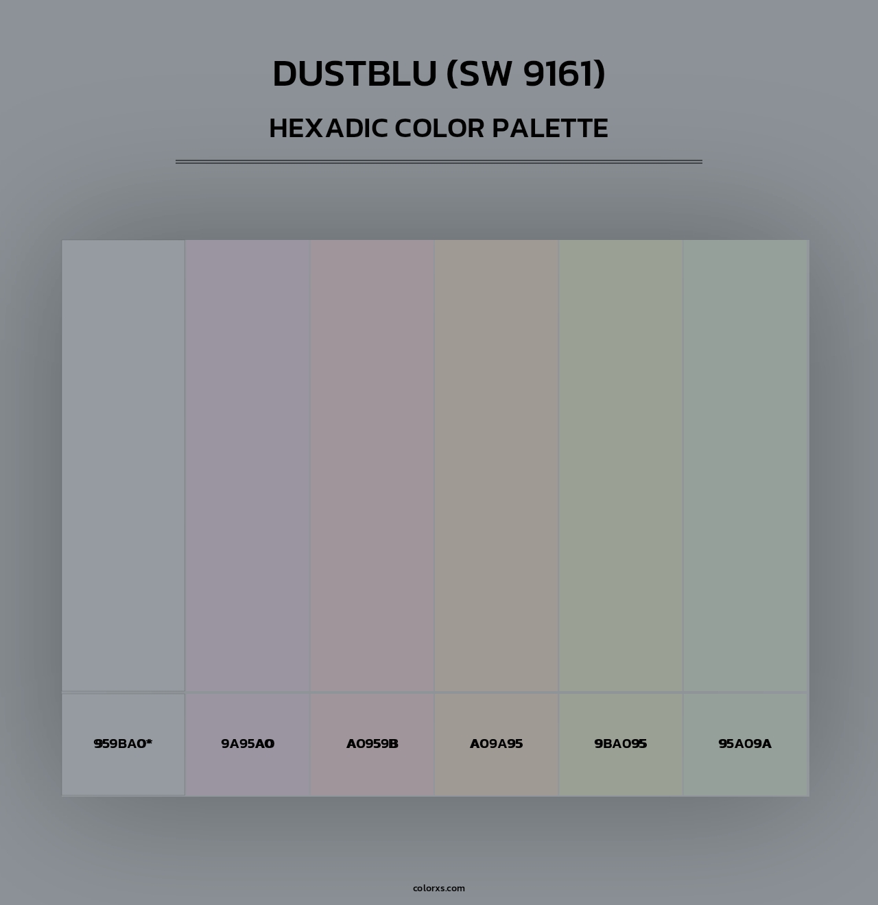 Dustblu (SW 9161) - Hexadic Color Palette