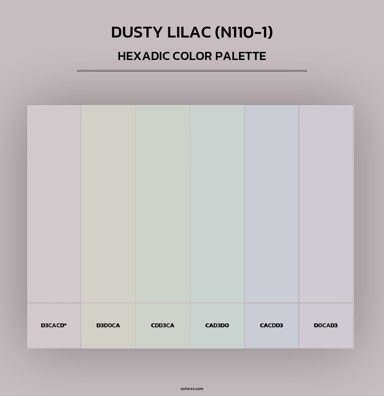 Dusty Lilac (N110-1) - Hexadic Color Palette