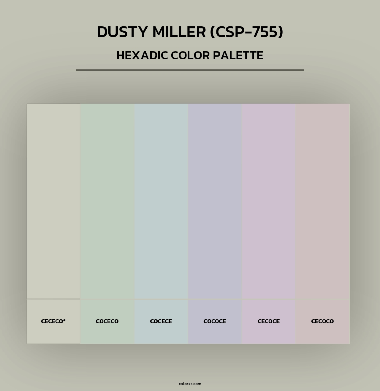 Dusty Miller (CSP-755) - Hexadic Color Palette