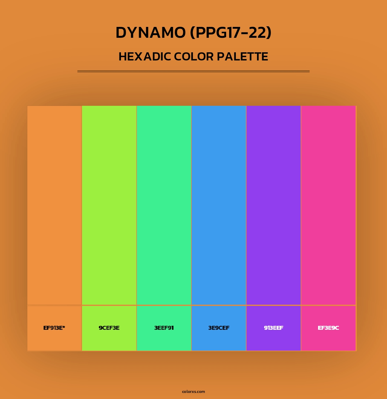 Dynamo (PPG17-22) - Hexadic Color Palette