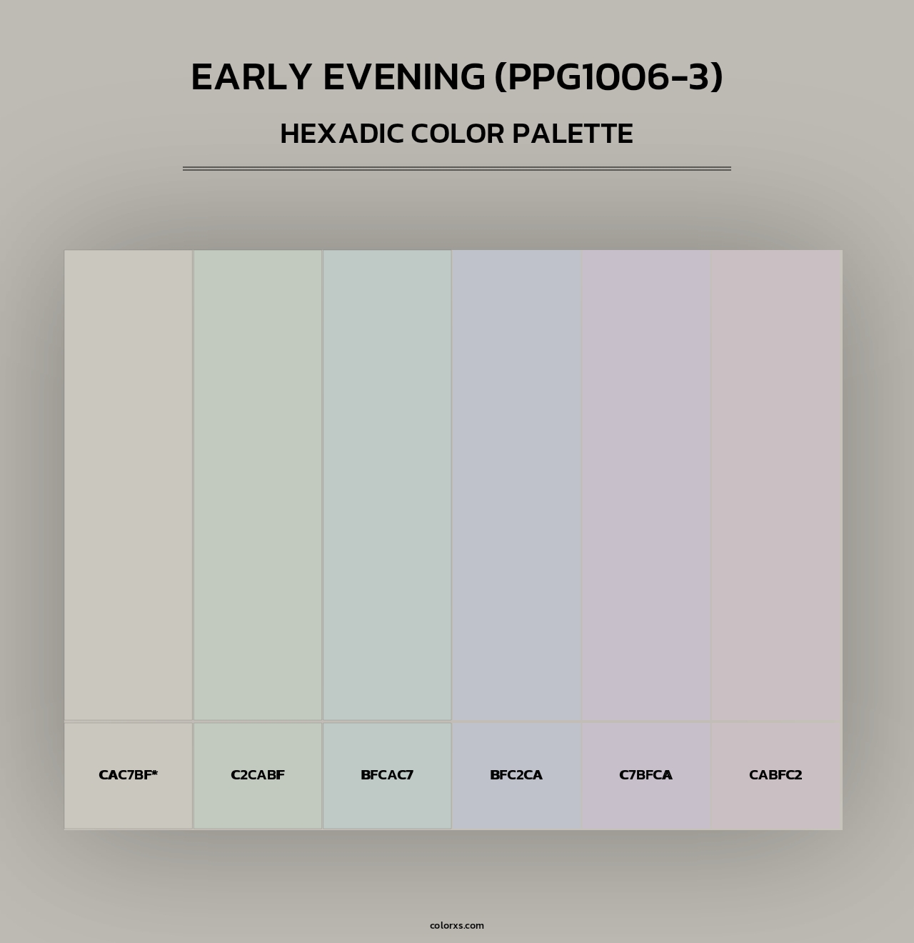 Early Evening (PPG1006-3) - Hexadic Color Palette
