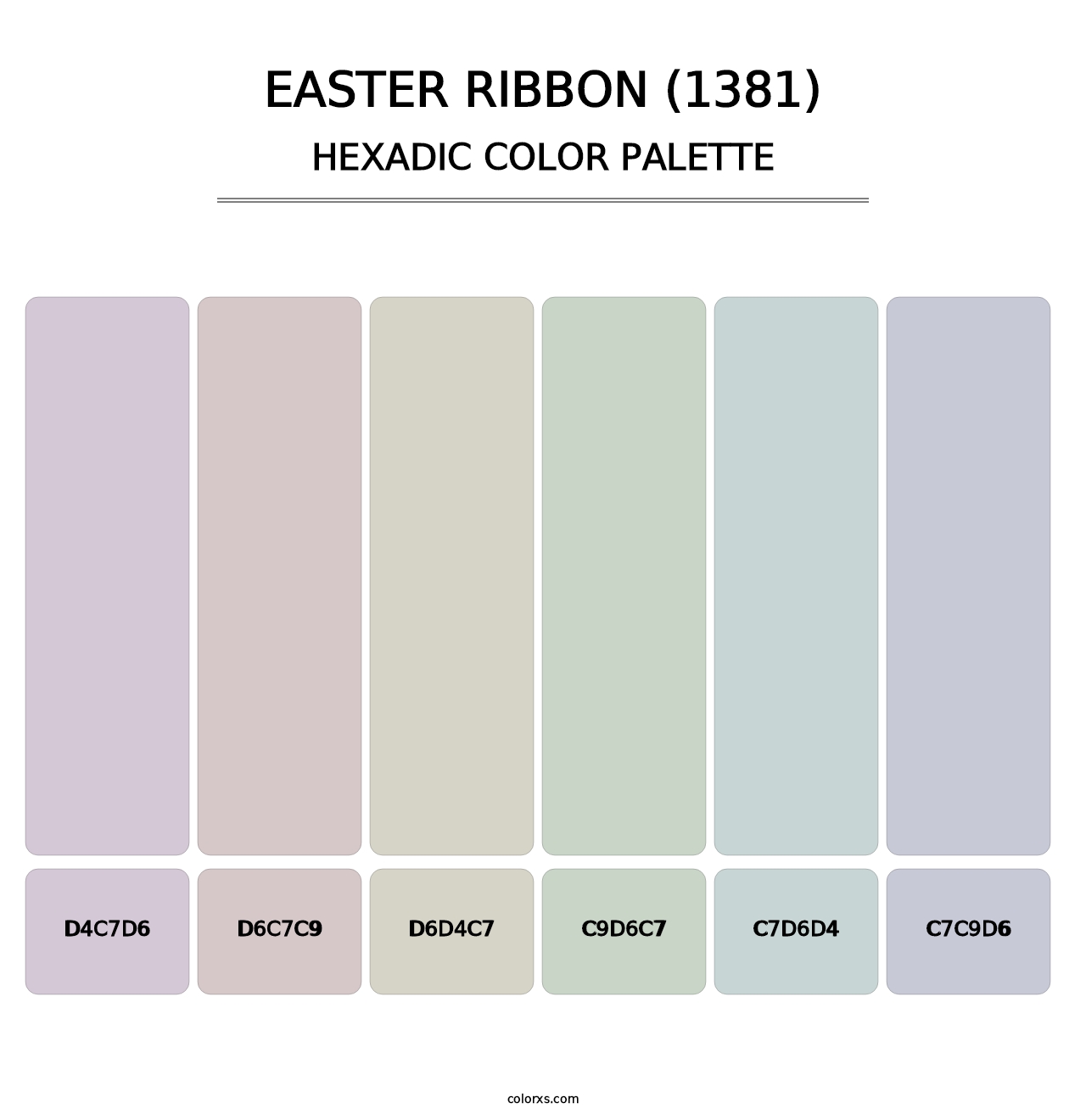 Easter Ribbon (1381) - Hexadic Color Palette
