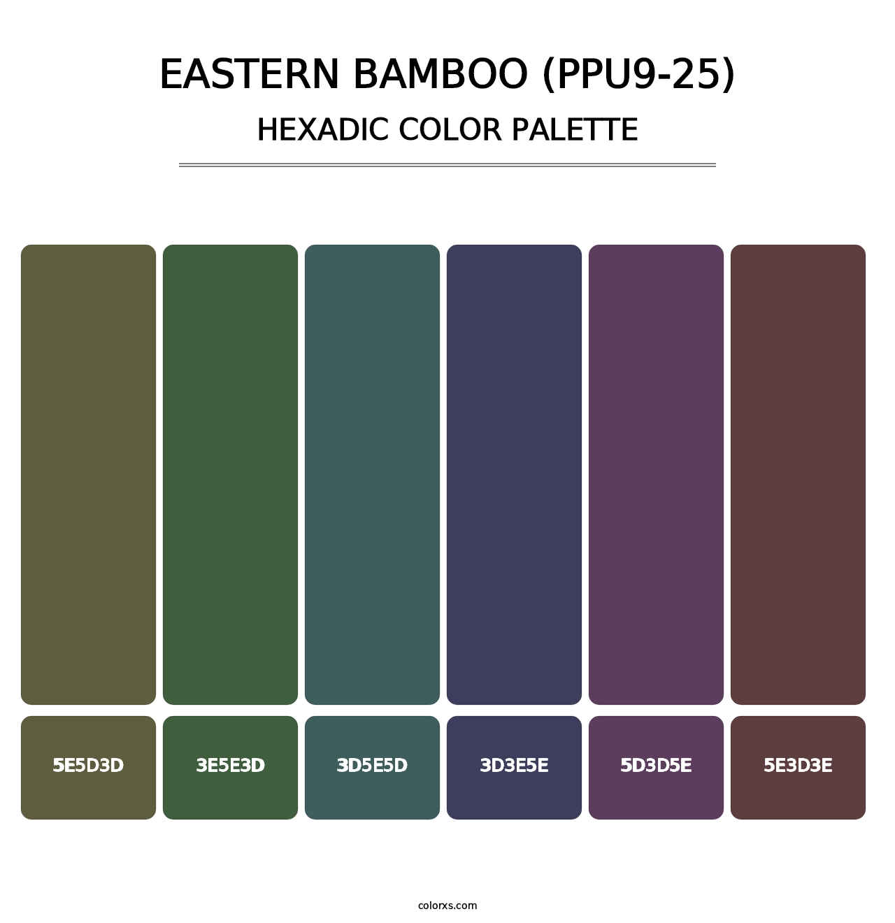 Eastern Bamboo (PPU9-25) - Hexadic Color Palette