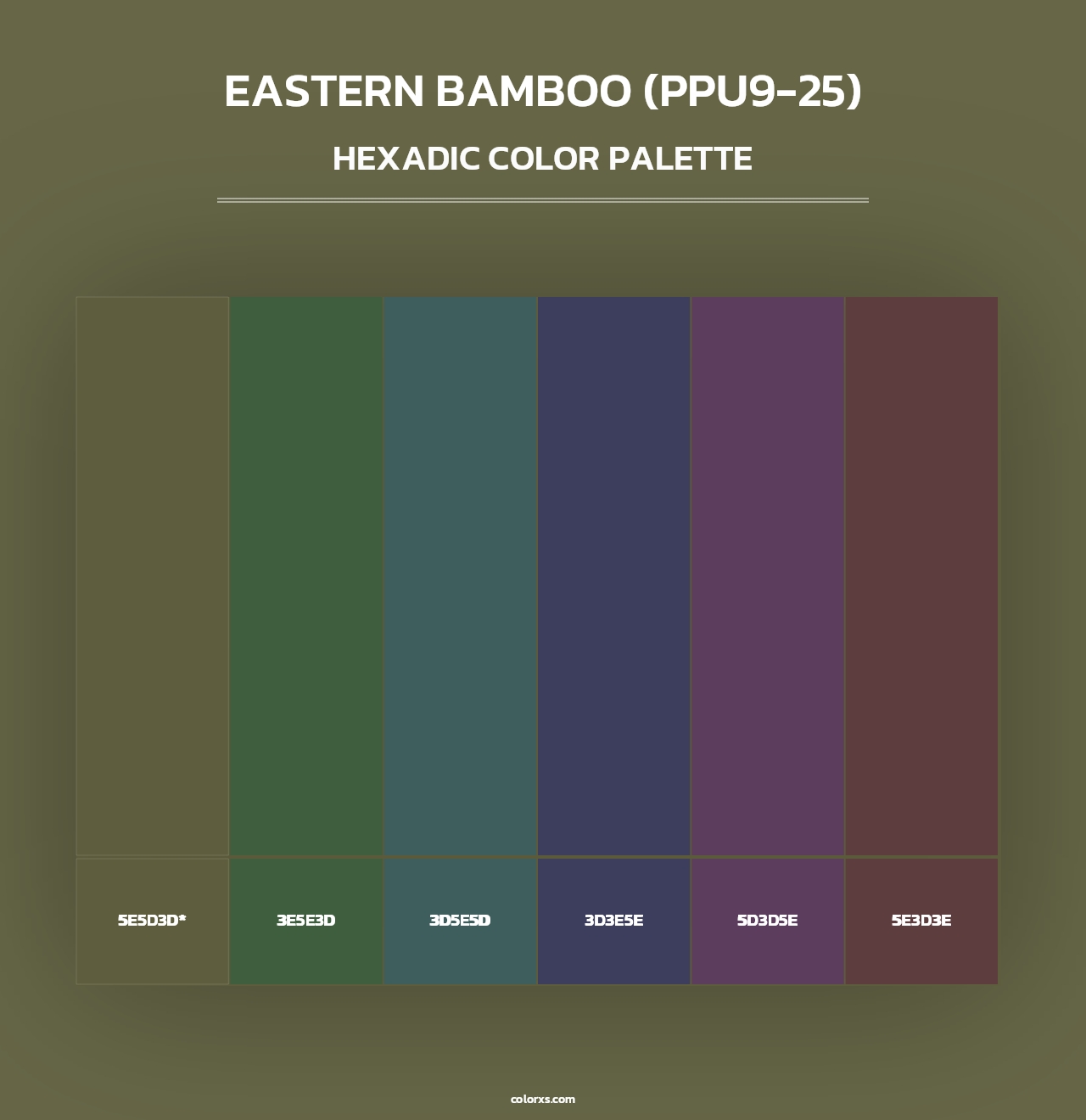Eastern Bamboo (PPU9-25) - Hexadic Color Palette