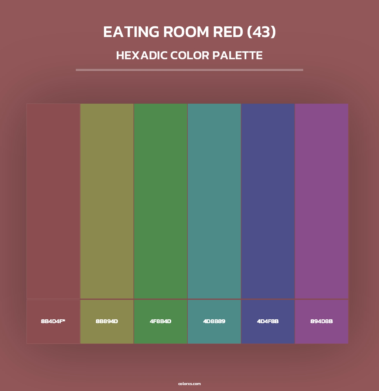 Eating Room Red (43) - Hexadic Color Palette
