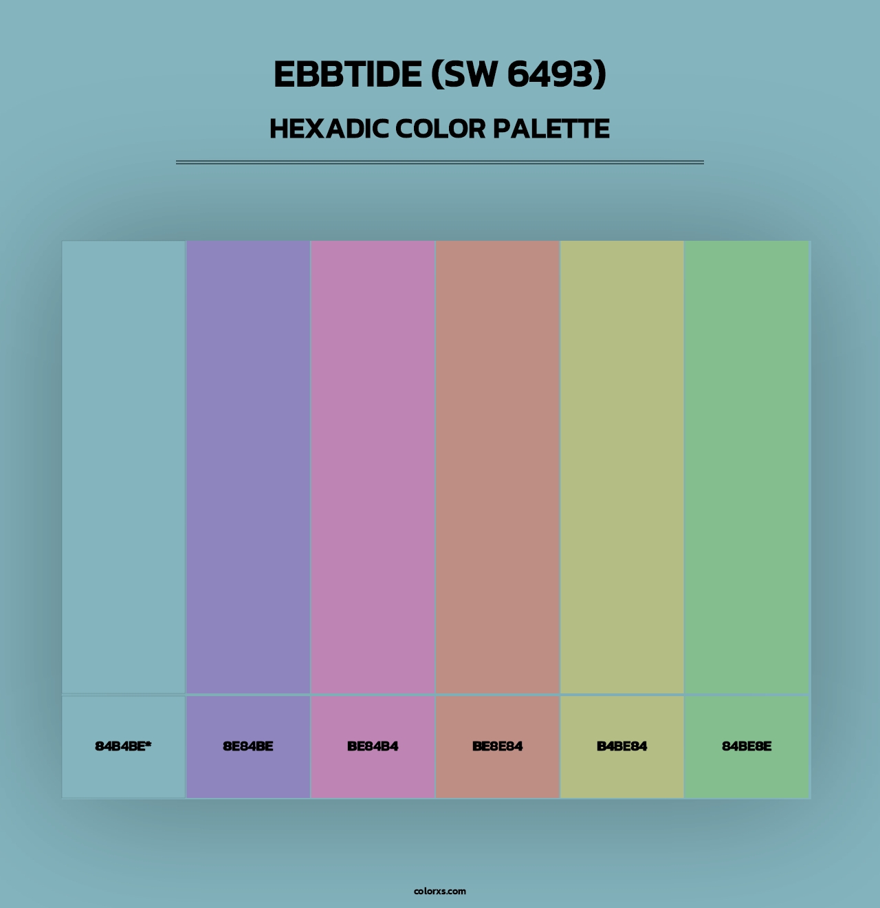 Ebbtide (SW 6493) - Hexadic Color Palette