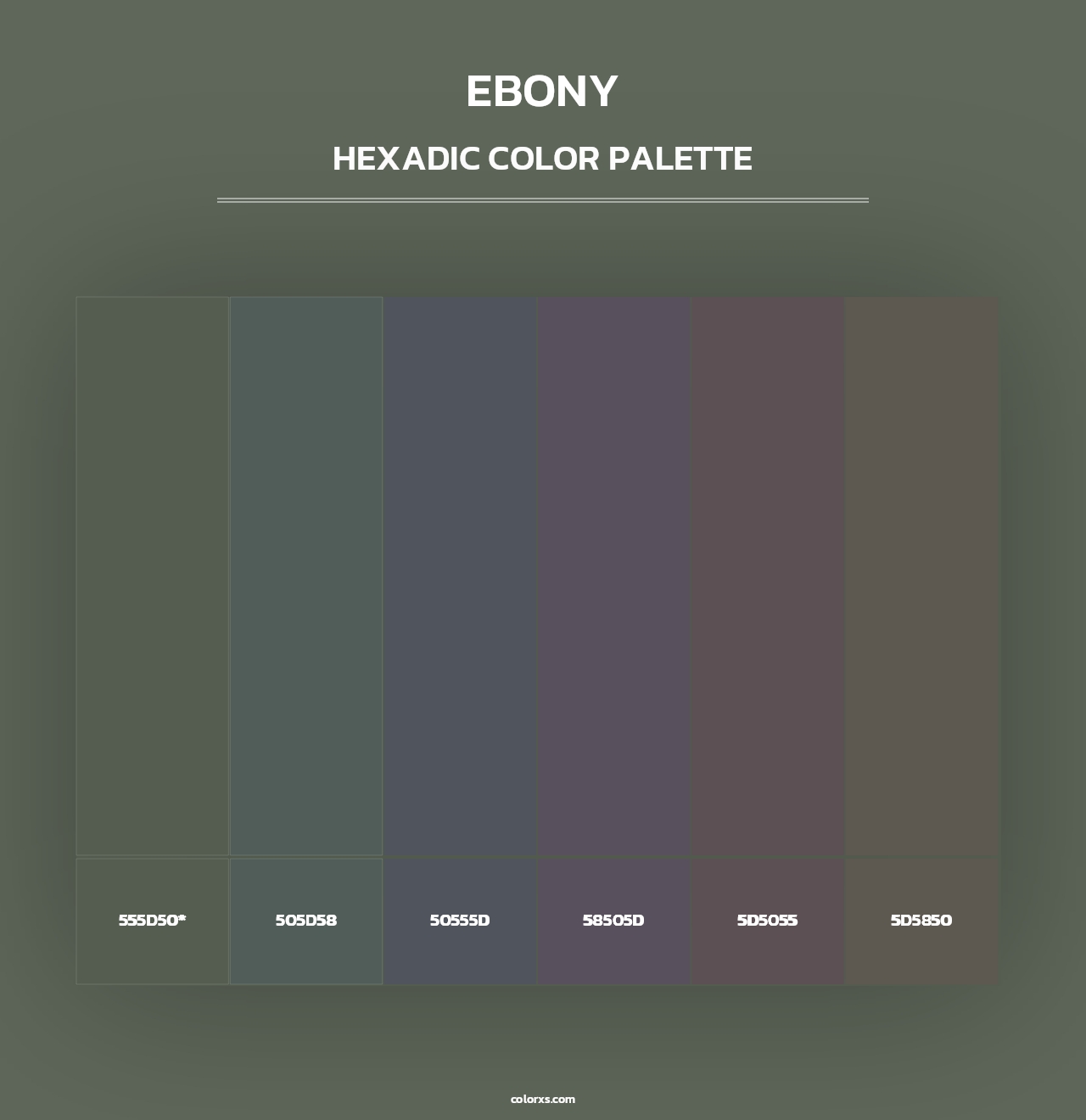 Ebony - Hexadic Color Palette