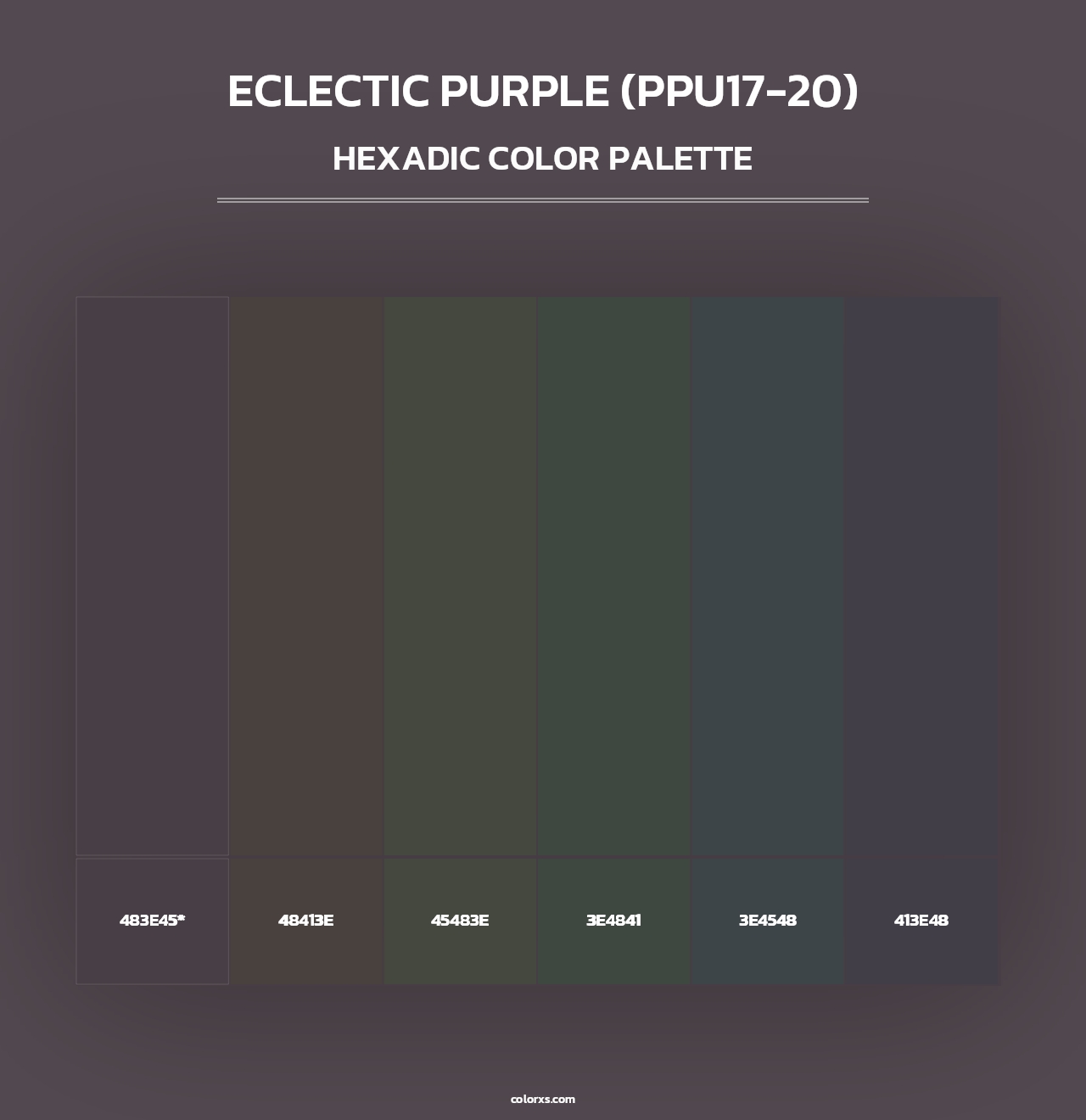 Eclectic Purple (PPU17-20) - Hexadic Color Palette