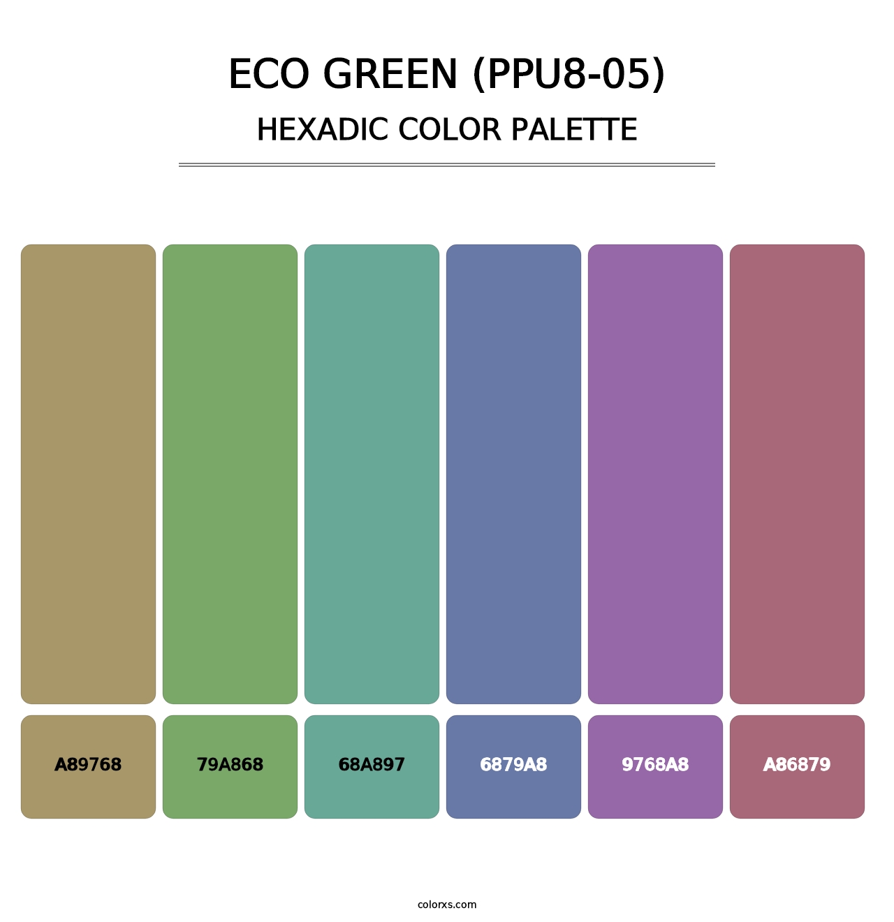 Eco Green (PPU8-05) - Hexadic Color Palette