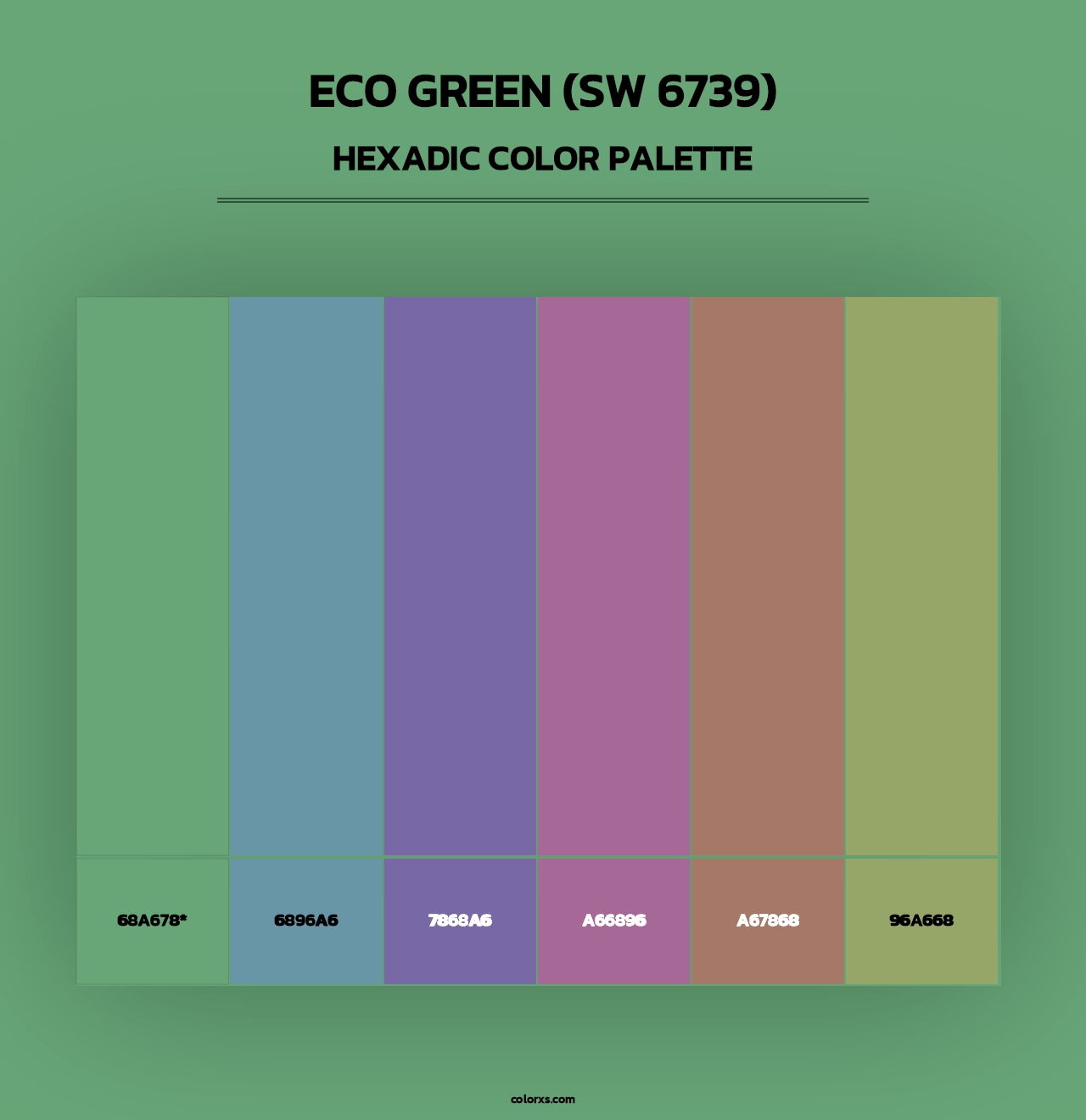Eco Green (SW 6739) - Hexadic Color Palette