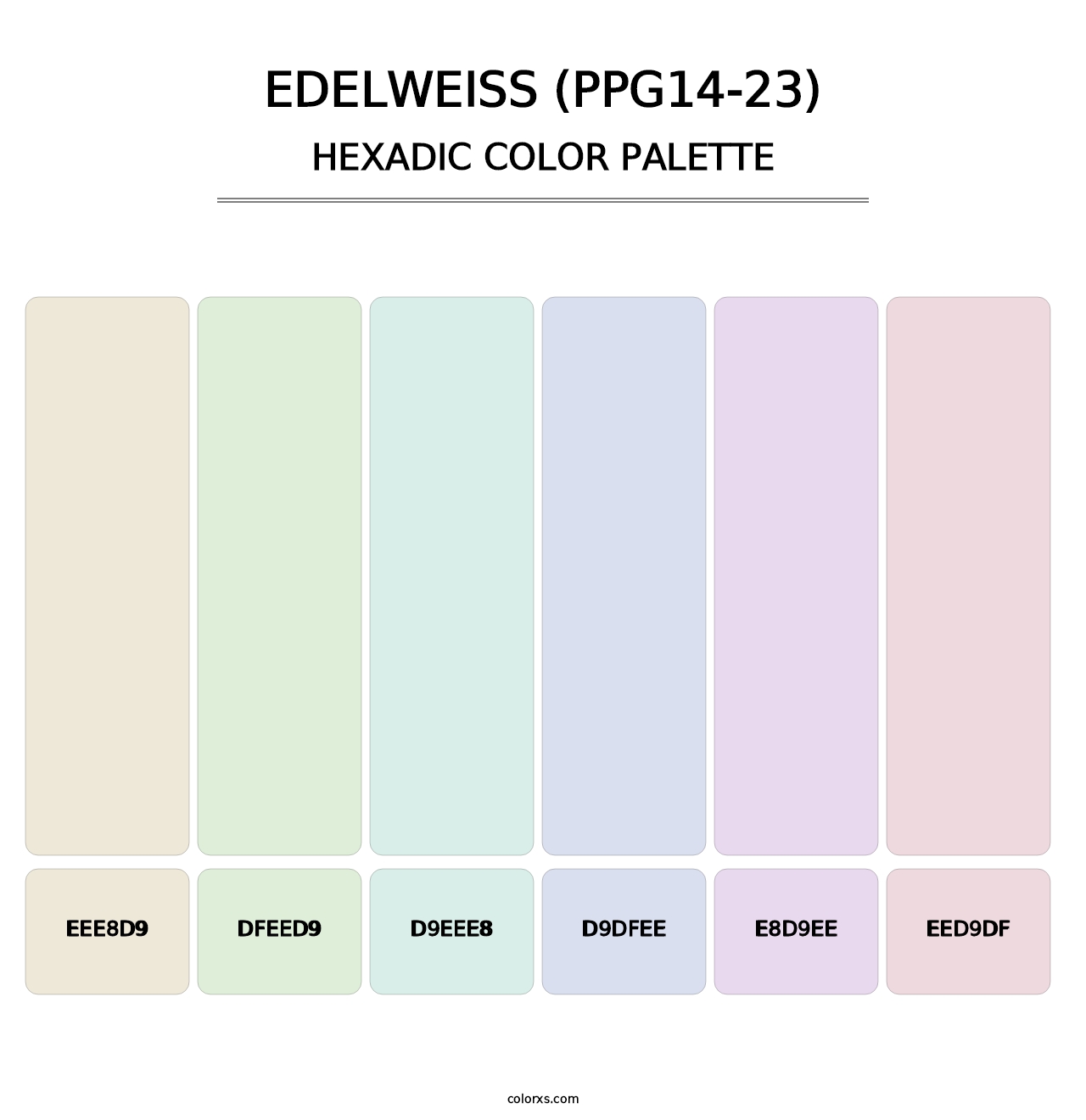 Edelweiss (PPG14-23) - Hexadic Color Palette