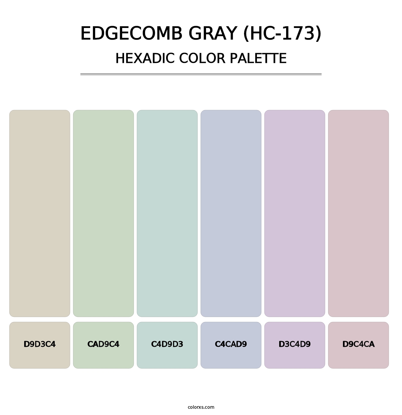 Edgecomb Gray (HC-173) - Hexadic Color Palette
