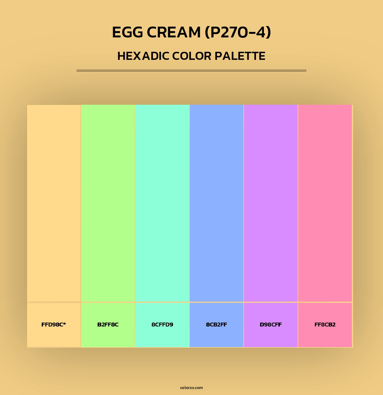 Egg Cream (P270-4) - Hexadic Color Palette