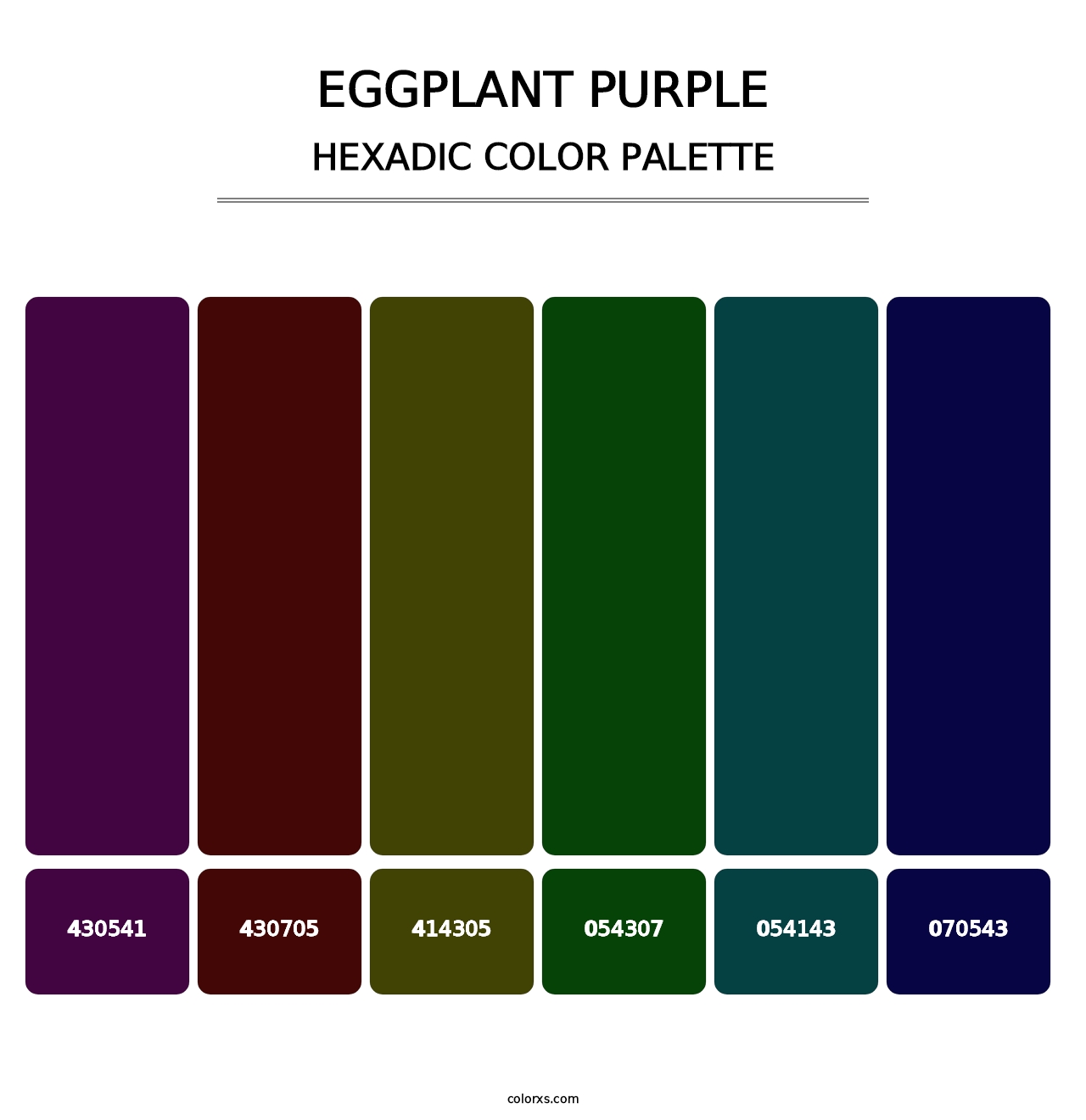 Eggplant Purple - Hexadic Color Palette