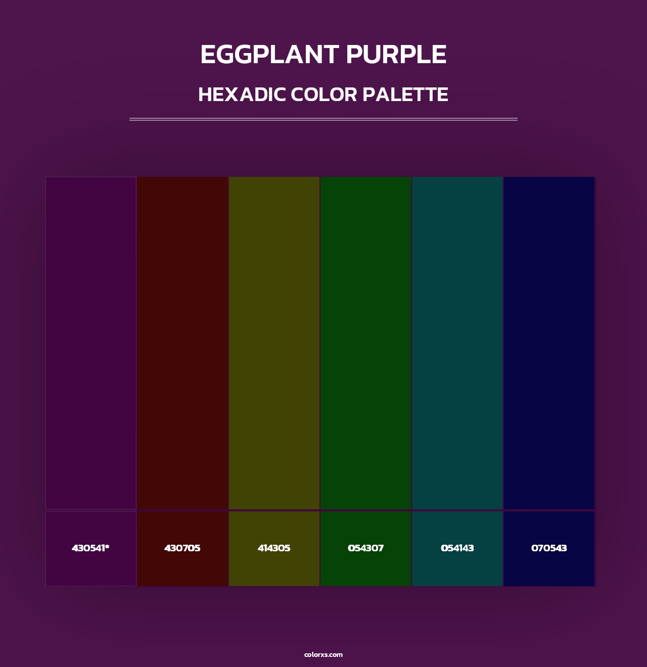 Eggplant Purple - Hexadic Color Palette