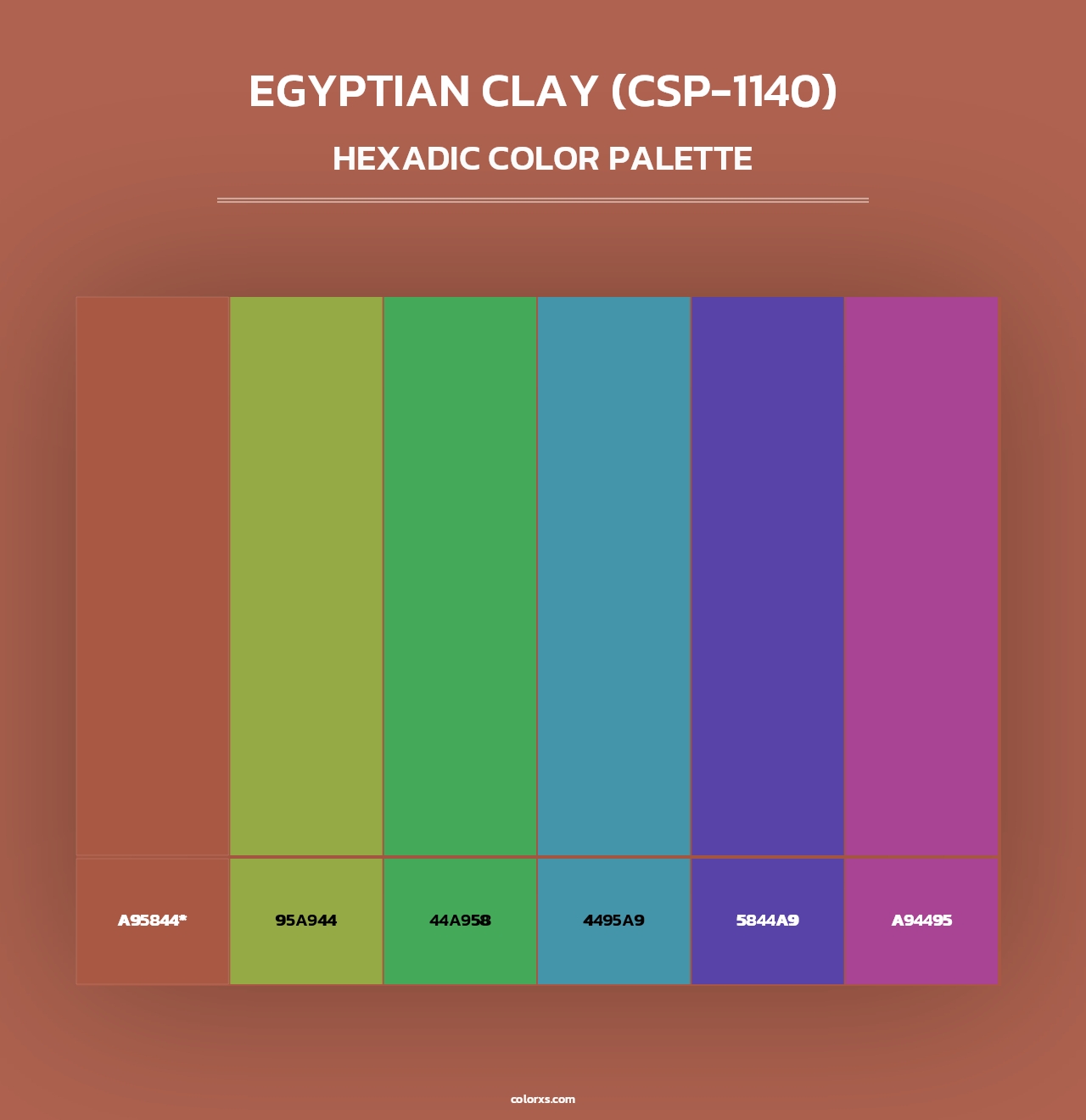 Egyptian Clay (CSP-1140) - Hexadic Color Palette