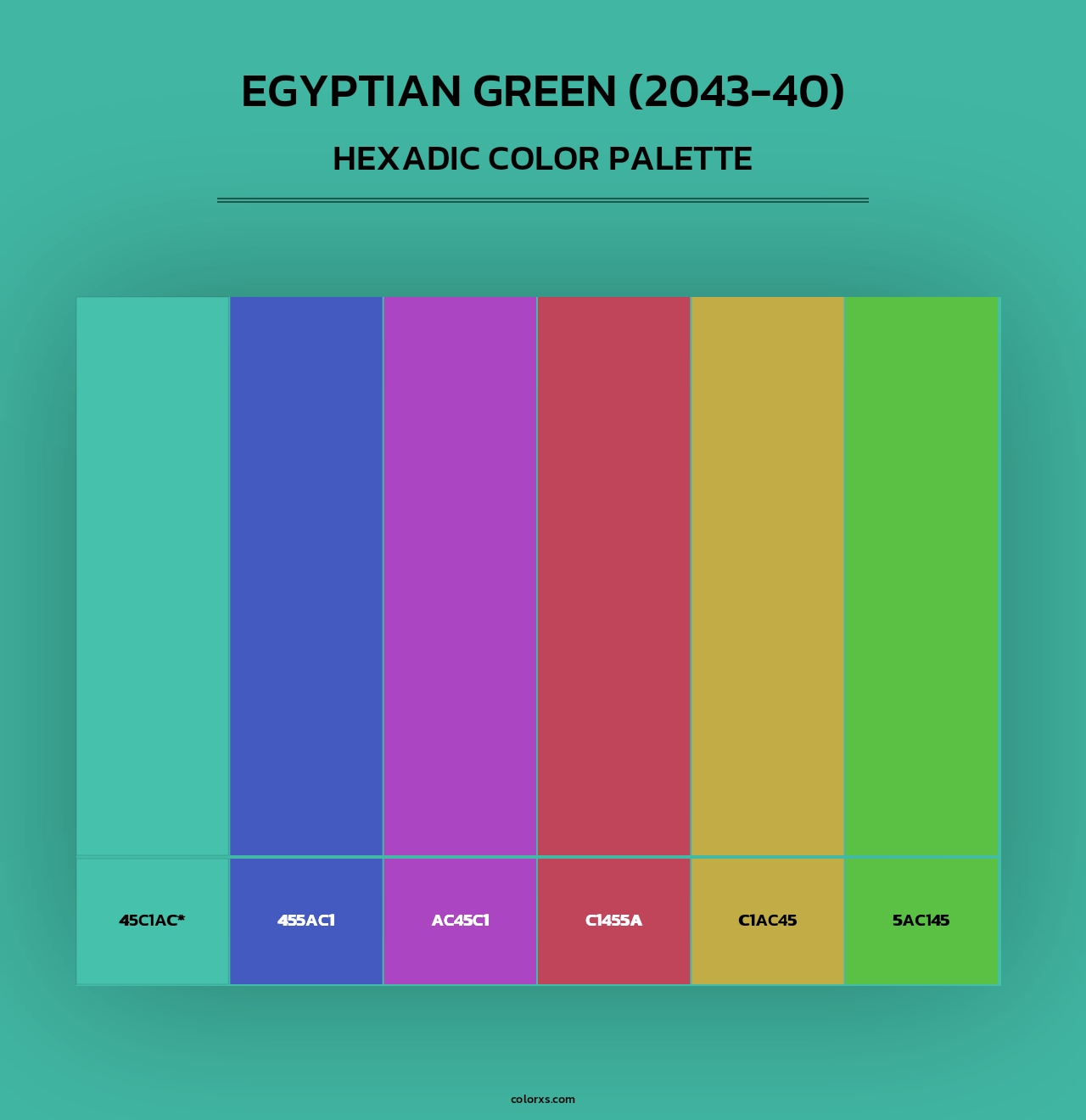 Egyptian Green (2043-40) - Hexadic Color Palette