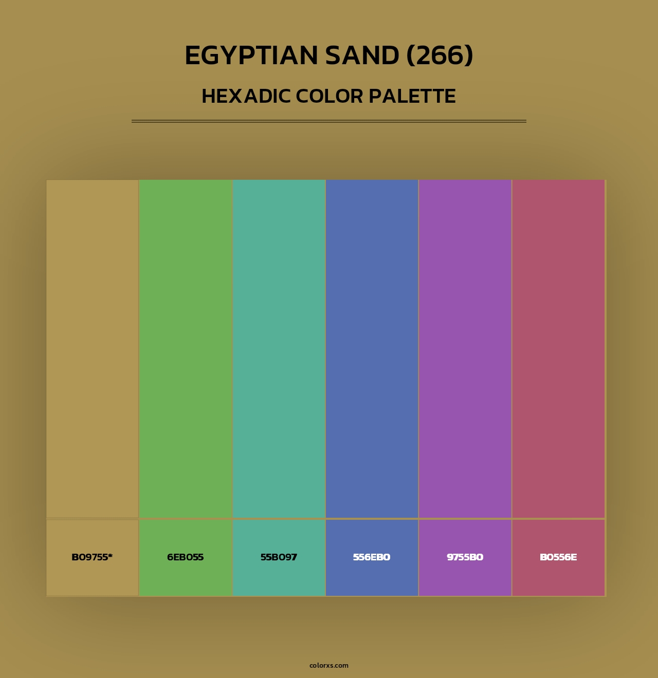 Egyptian Sand (266) - Hexadic Color Palette