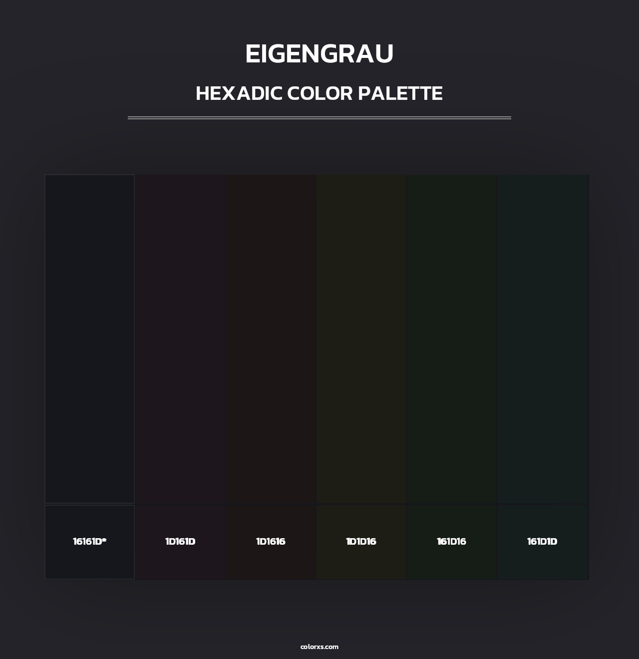 Eigengrau - Hexadic Color Palette