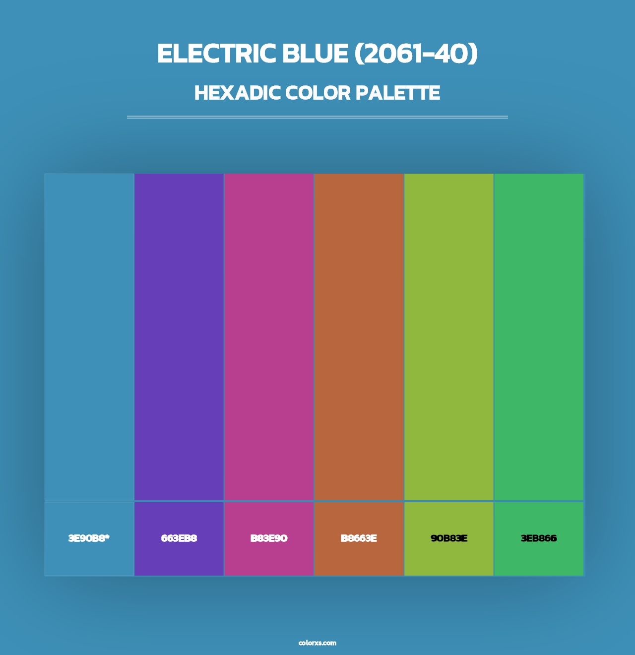 Electric Blue (2061-40) - Hexadic Color Palette