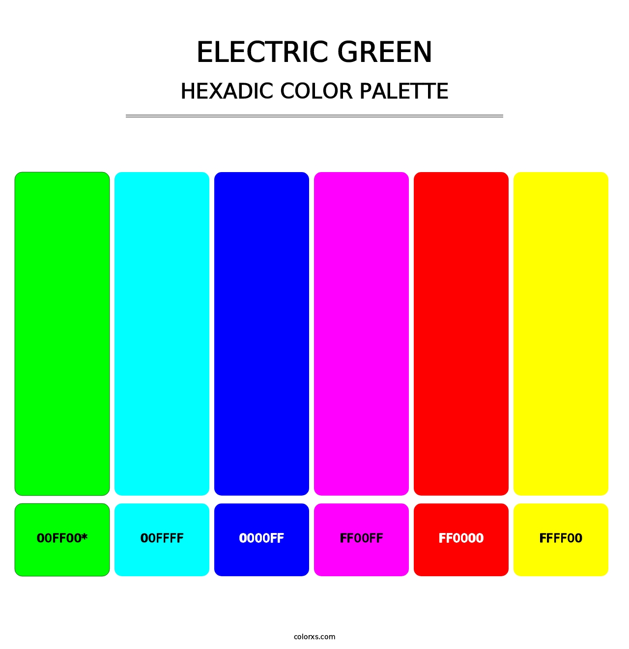 Electric Green - Hexadic Color Palette