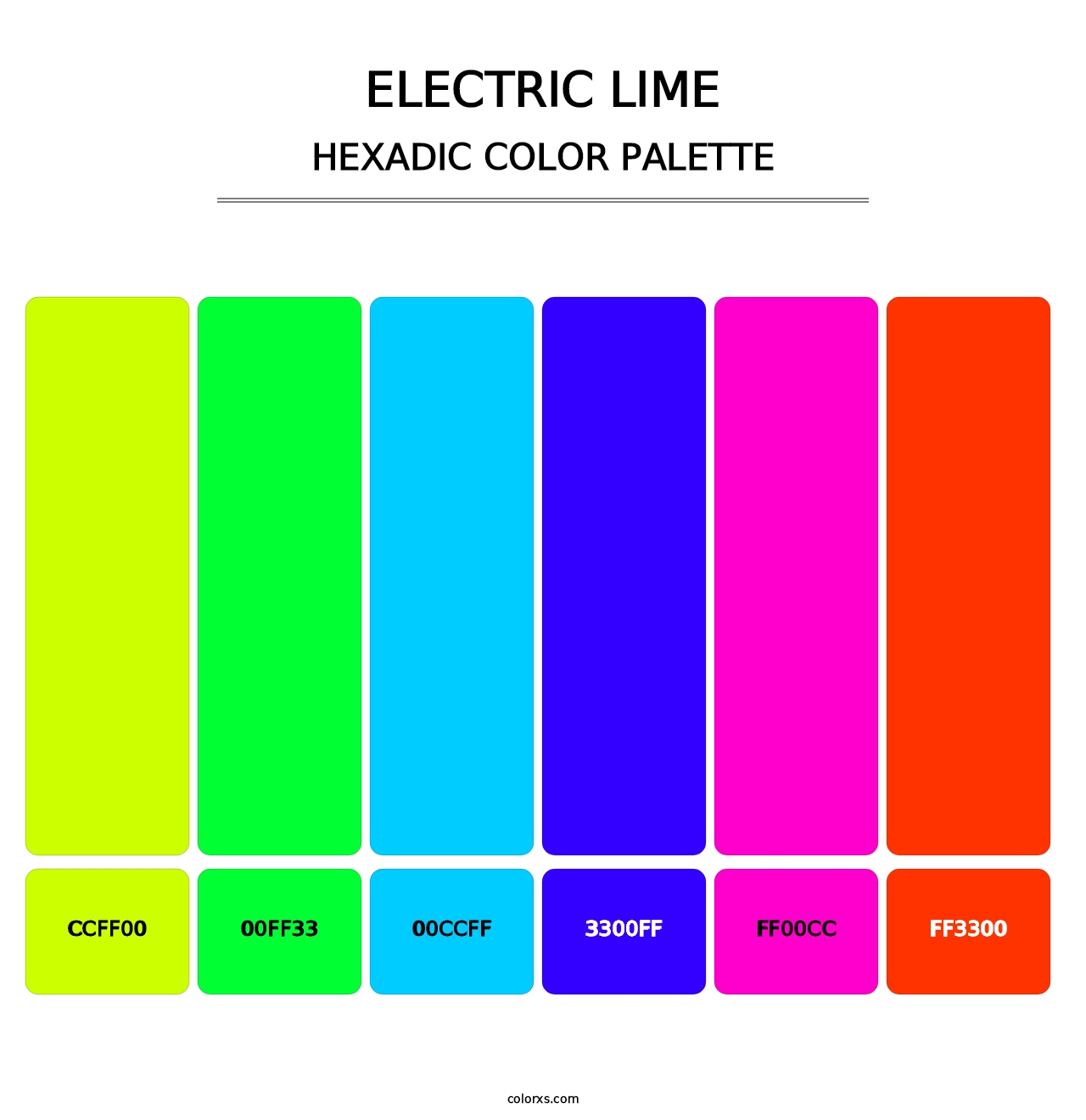 Electric Lime - Hexadic Color Palette