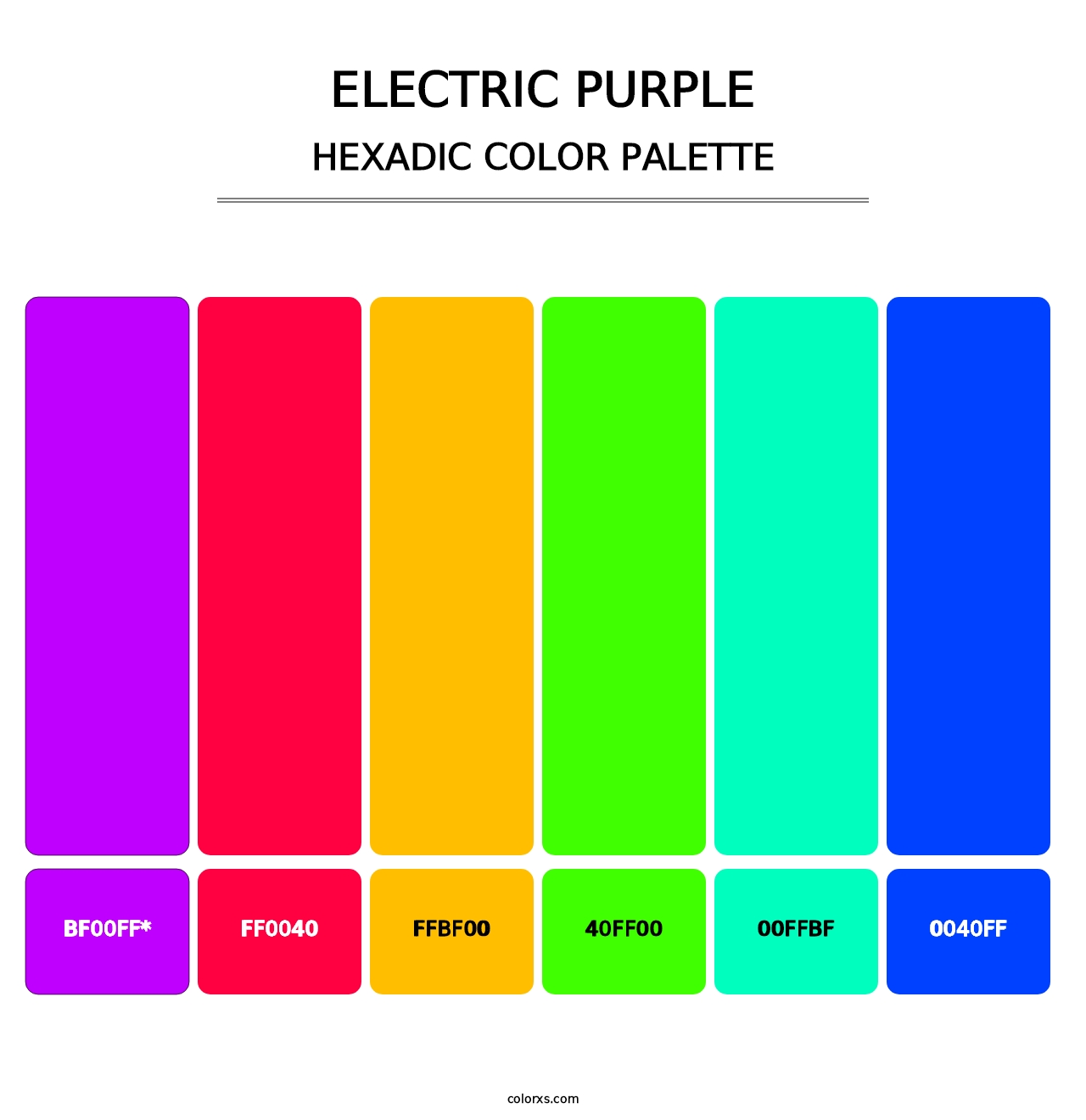Electric Purple - Hexadic Color Palette